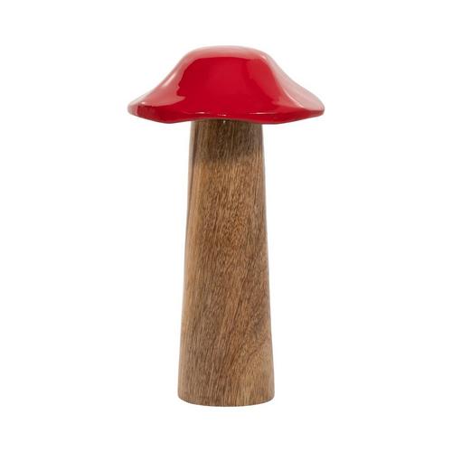 8'' Wooden Mushroom Decor