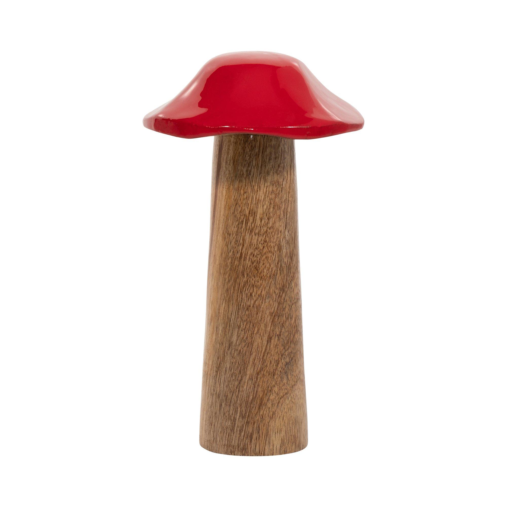 8'' Wooden Mushroom Decor