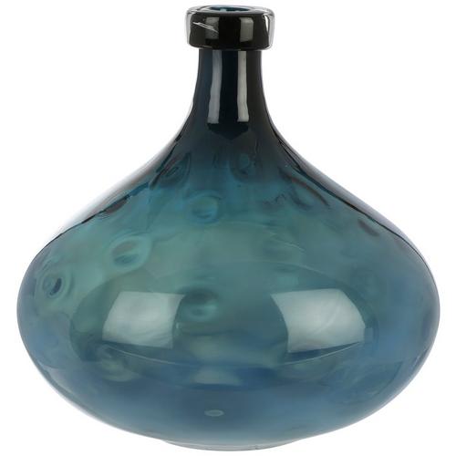 Sagebrook Home 13'' Dimpled Glass Vase