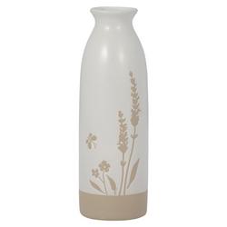 10'' Painted Floral Ceramic Vase
