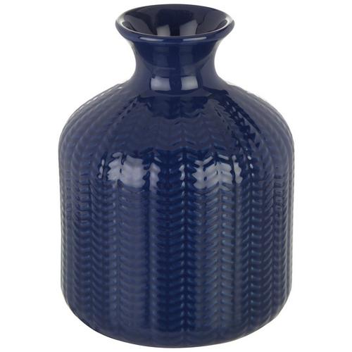 Sagebrook Home 6'' Chevron Texture Vase
