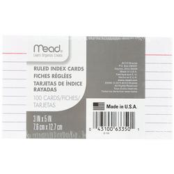 100ct Ruled Index Cards
