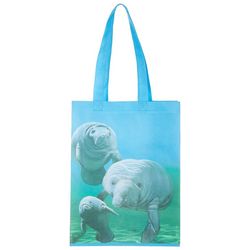 Manatee Print Shopping Tote Bag