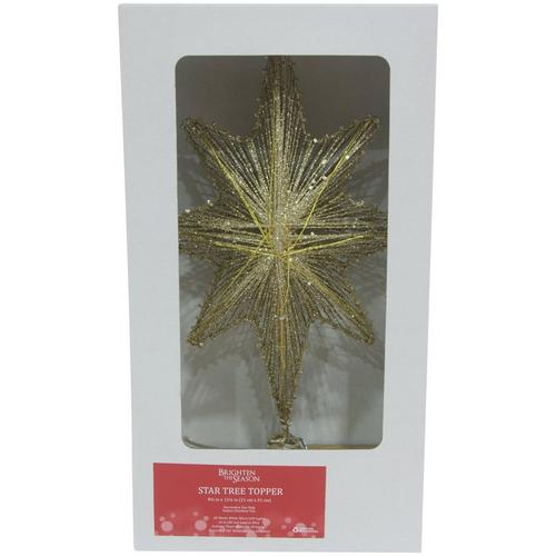 15.75 inches H Glitter Christmas Topper