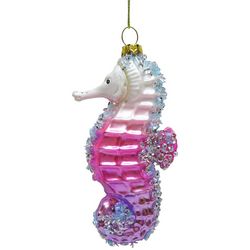Brighten the Season Glass Seahorse Ornament