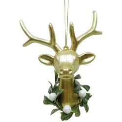 Deer Head with Wreath Ornament