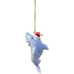 Shark with Santa Hat Ornament