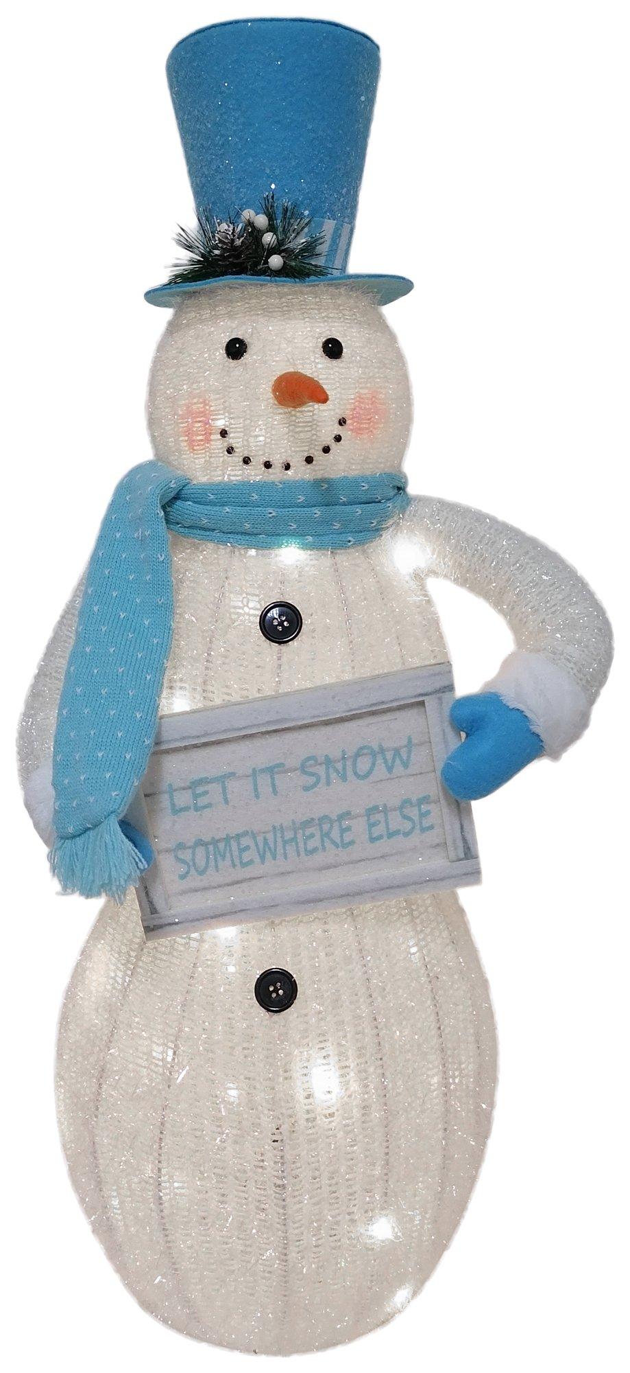 30 in. LED Christmas Carol Snowman Decor