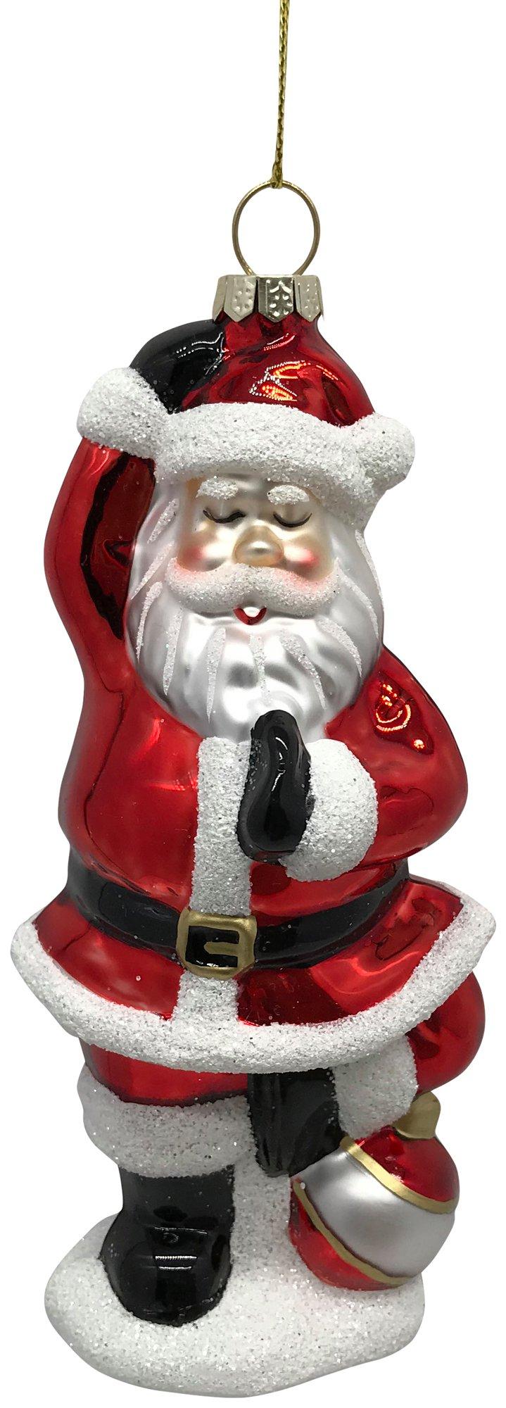 5.5 In. Yoga Santa Holiday Ornament