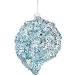 Brighten the Season Nautilus Glitter Bead Ornament