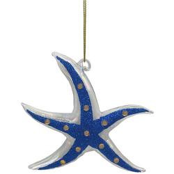 Blue Glass Starfish Ornament