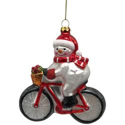 Snowman on Bike Ornament