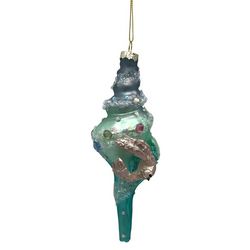 Brighten the Season Blue/Green Glass Hermit Crab Ornament