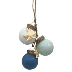 Triple Glass Balls with Starfih Ornament