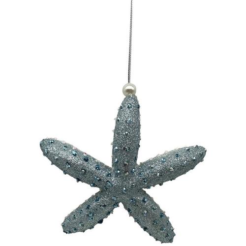 Brighten the Season Blue Pearl Starfih Ornament