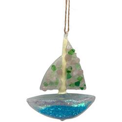 Glass Sailboat Ornament