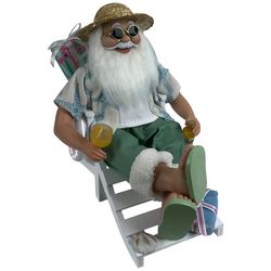 18-inch H. Santa Sitting On The Beach Chair