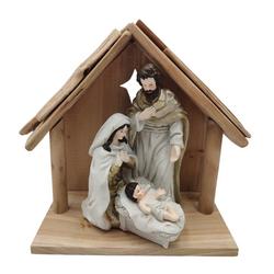 White Wood Nativity Spiritual Christmas Decor
