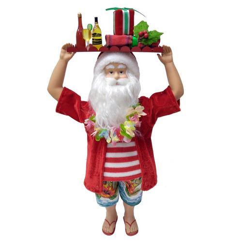 20 in. Ready For Cocktails Santa Tabletop Decor