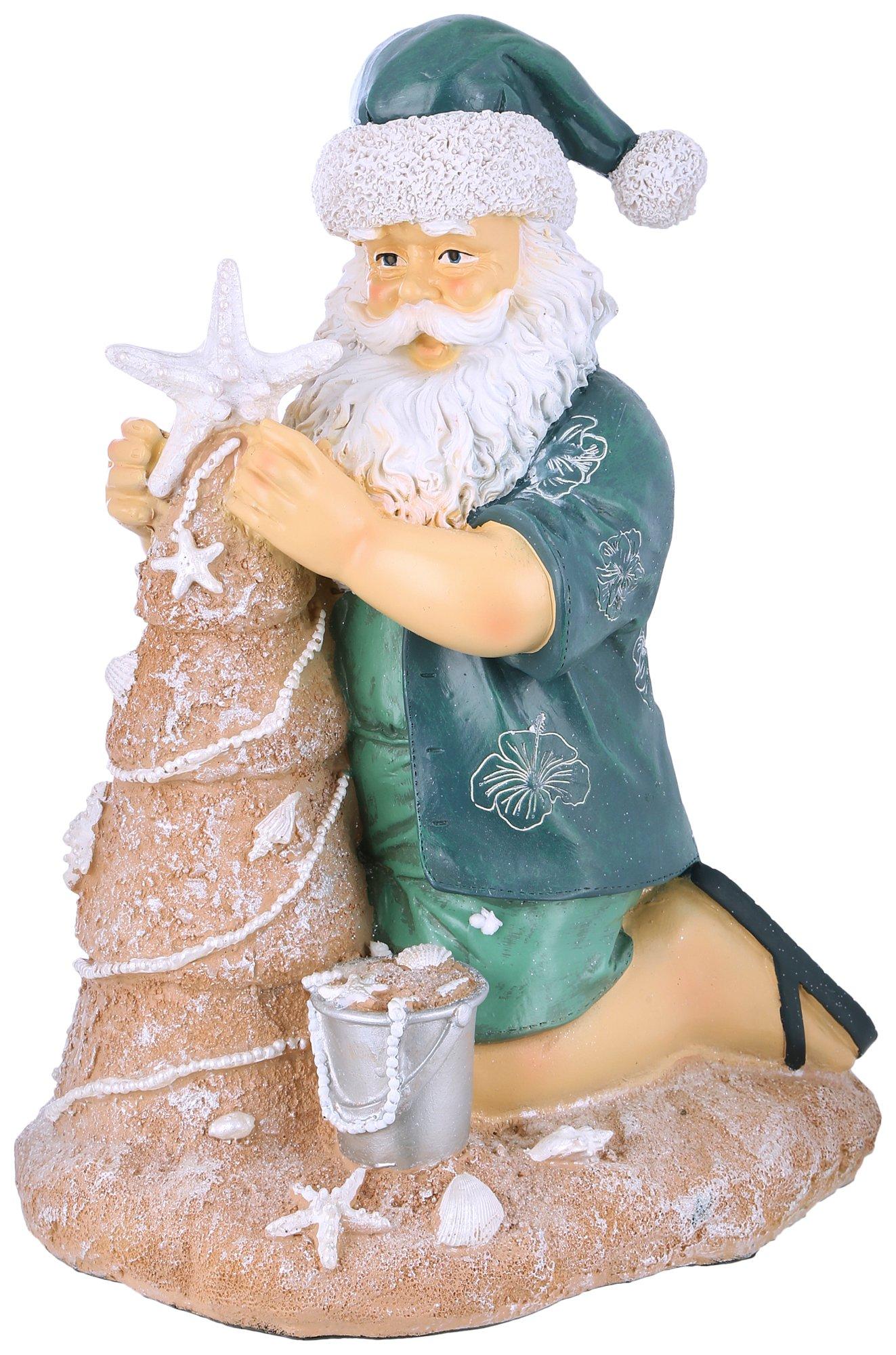 16'' Santa Building A Sand Tree