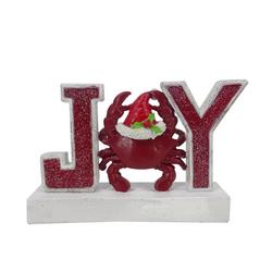 Holiday Crab Joy Table Block Decor