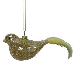 Gold Glass Bird Ornament