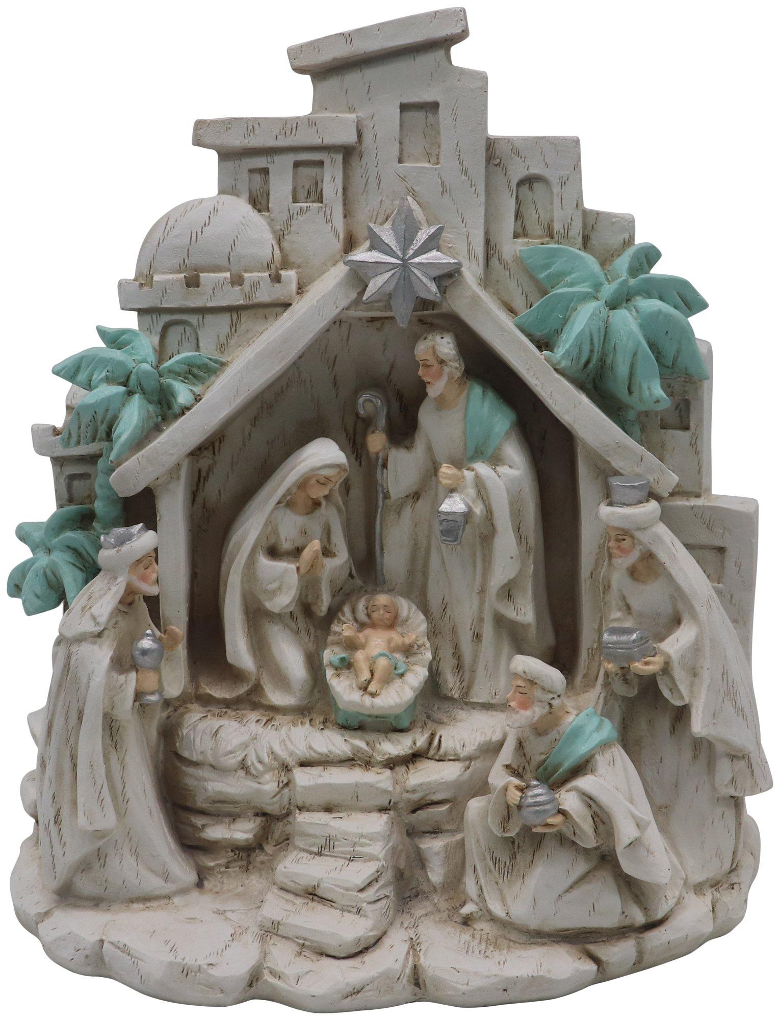 8 In. Nativity Creche Tabletop Decor