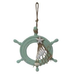 Glitter Ship Wheel Ornament