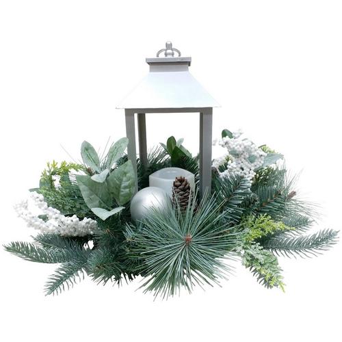12in. Floral Christmas Lantern