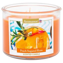 12oz Peach Sugared Rum 3 Wick Candle