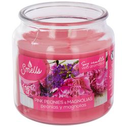 Smells Inc 16 Oz Pink Peonies & Magnolias Wax Candle