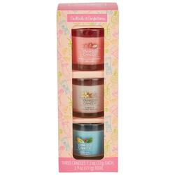3 Pk Cocktails and Confections Mini Candle Set