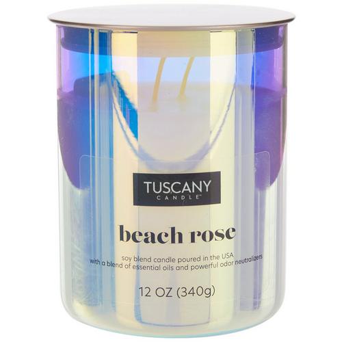 Tuscany 12 Oz. Beach Rose Jar Candle