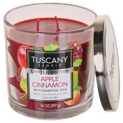 Tuscany 14 oz. Apple Cinnamon Three Wick Jar Candle