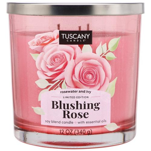 Tuscany 12 oz. Blushing Rose Jar Candle