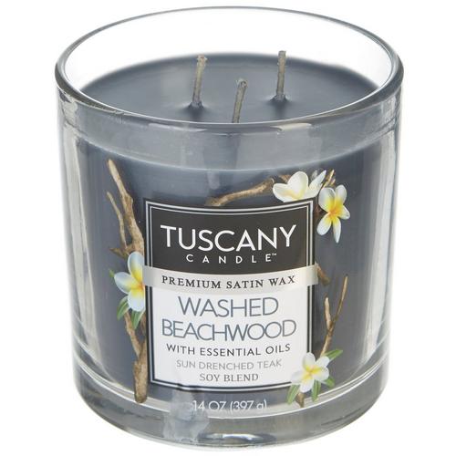 Tuscany 14 oz. Washed Beachwood Soy Blend Jar