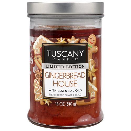 18 oz. Gingerbread House Jar Candle