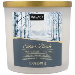 12 oz. Silver Birch Scented Frosted Jar Candle
