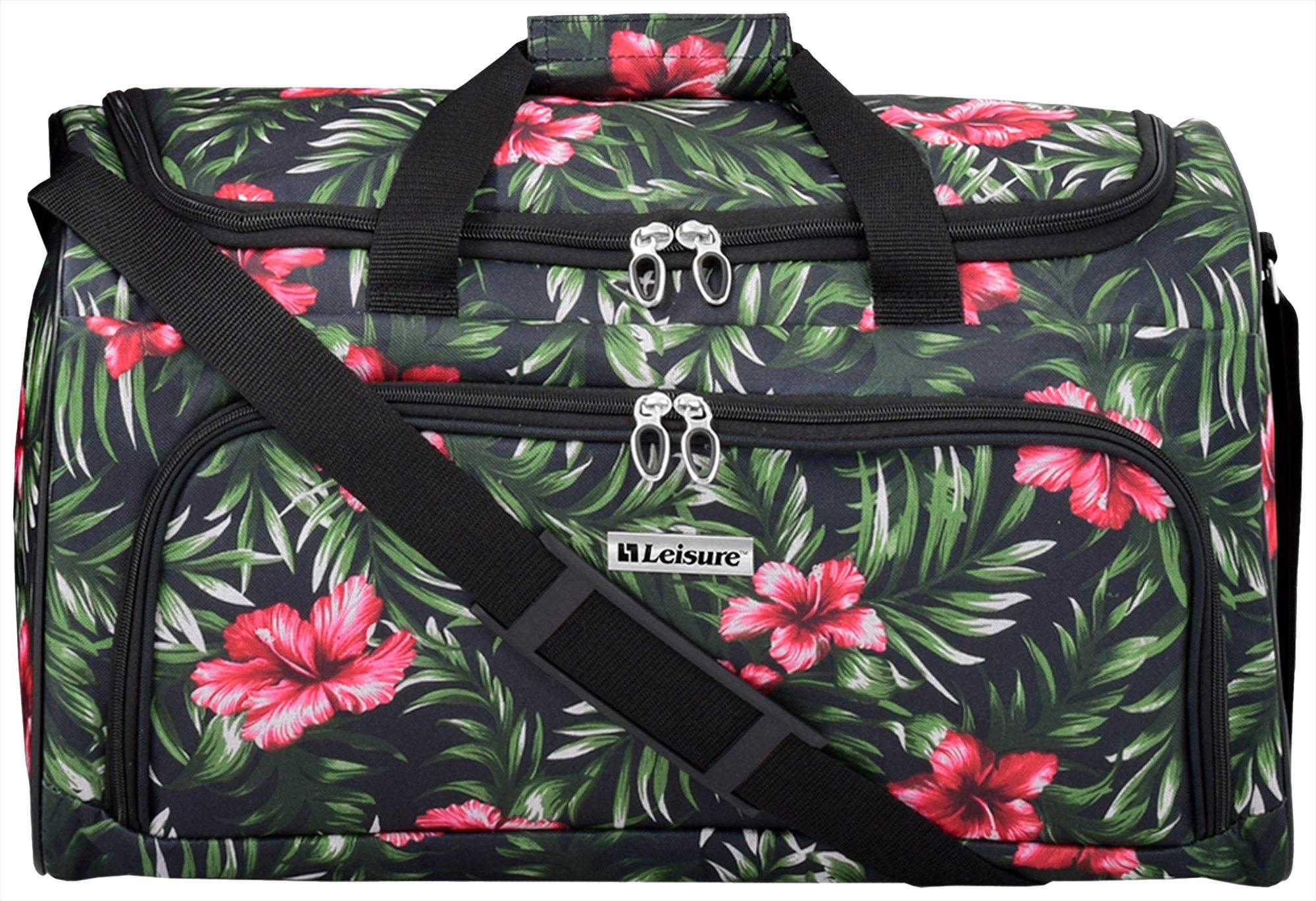 Leisure Luggage 20'' Lafayette Hibiscus Palm Duffel Bag