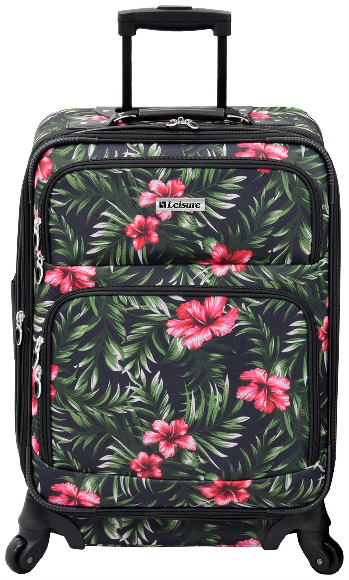 Leisure Luggage 21'' Lafayette Hibiscus Palm Spinner Luggage
