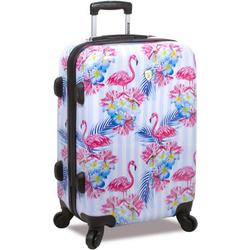 28'' Flamingo Stripe Hardside Spinner Luggage