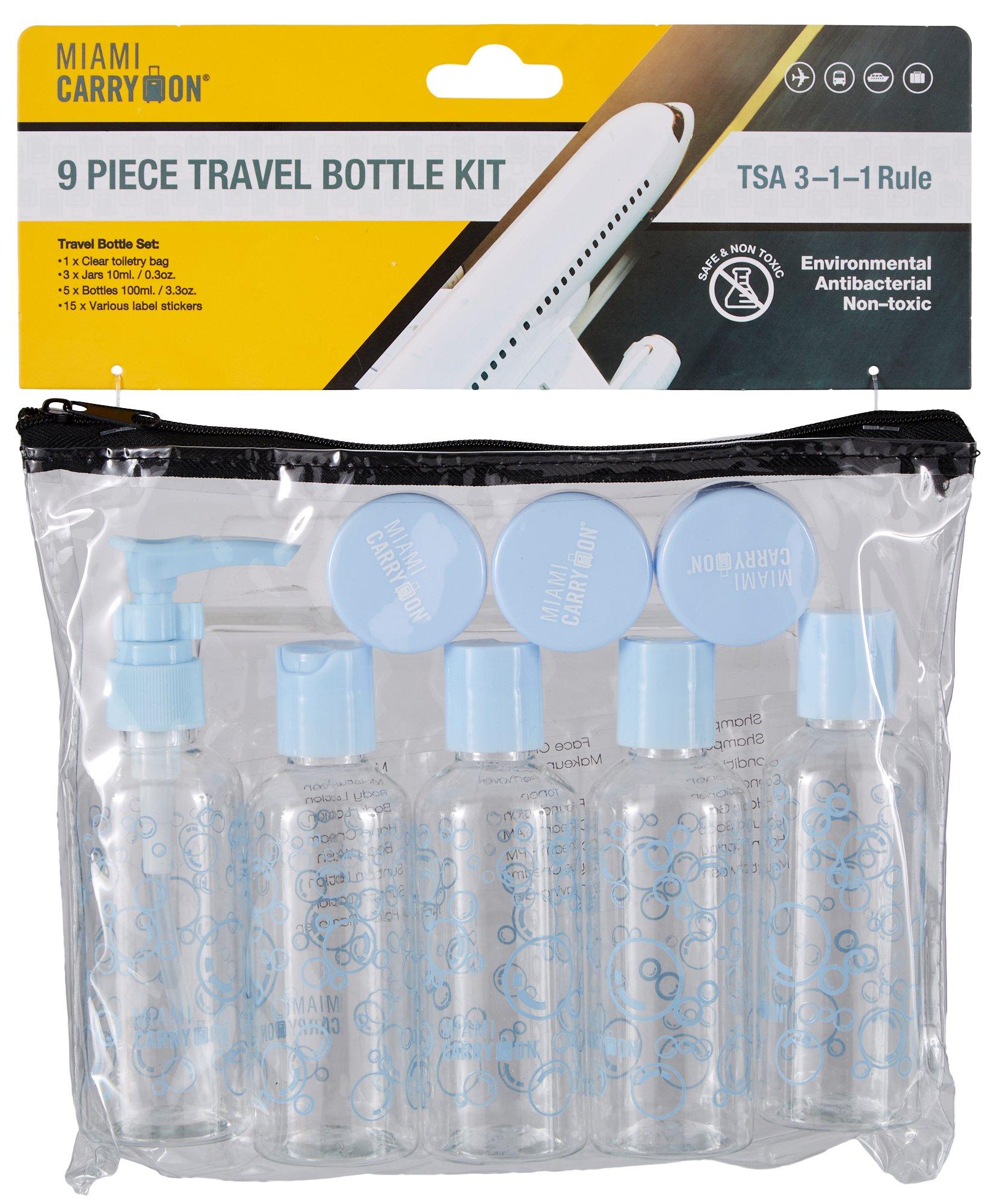 Miami Carry On 9-pc. Bubble Travel Bottle Kit