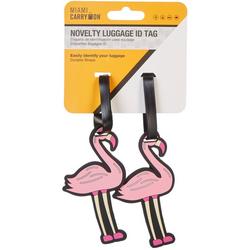 2-pc. Flamingo Luggage Tag Set