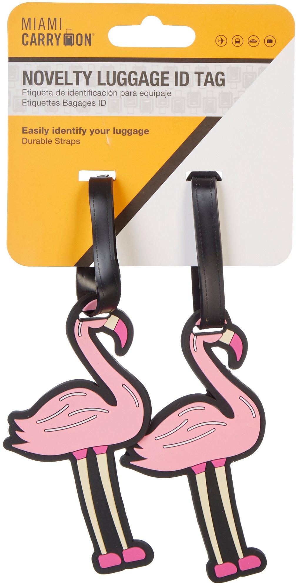 2-pc. Flamingo Luggage Tag Set