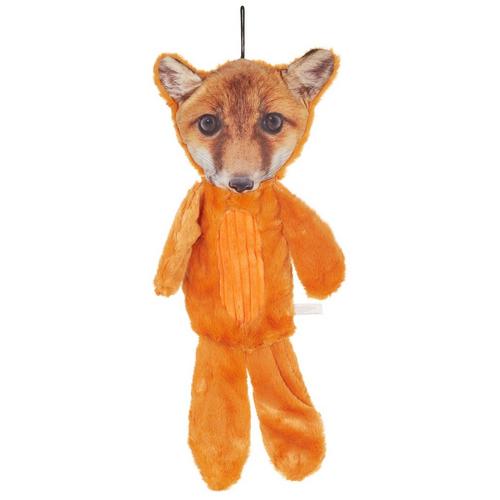 Chomper Fur Realz Flattie Fox Dog Toy