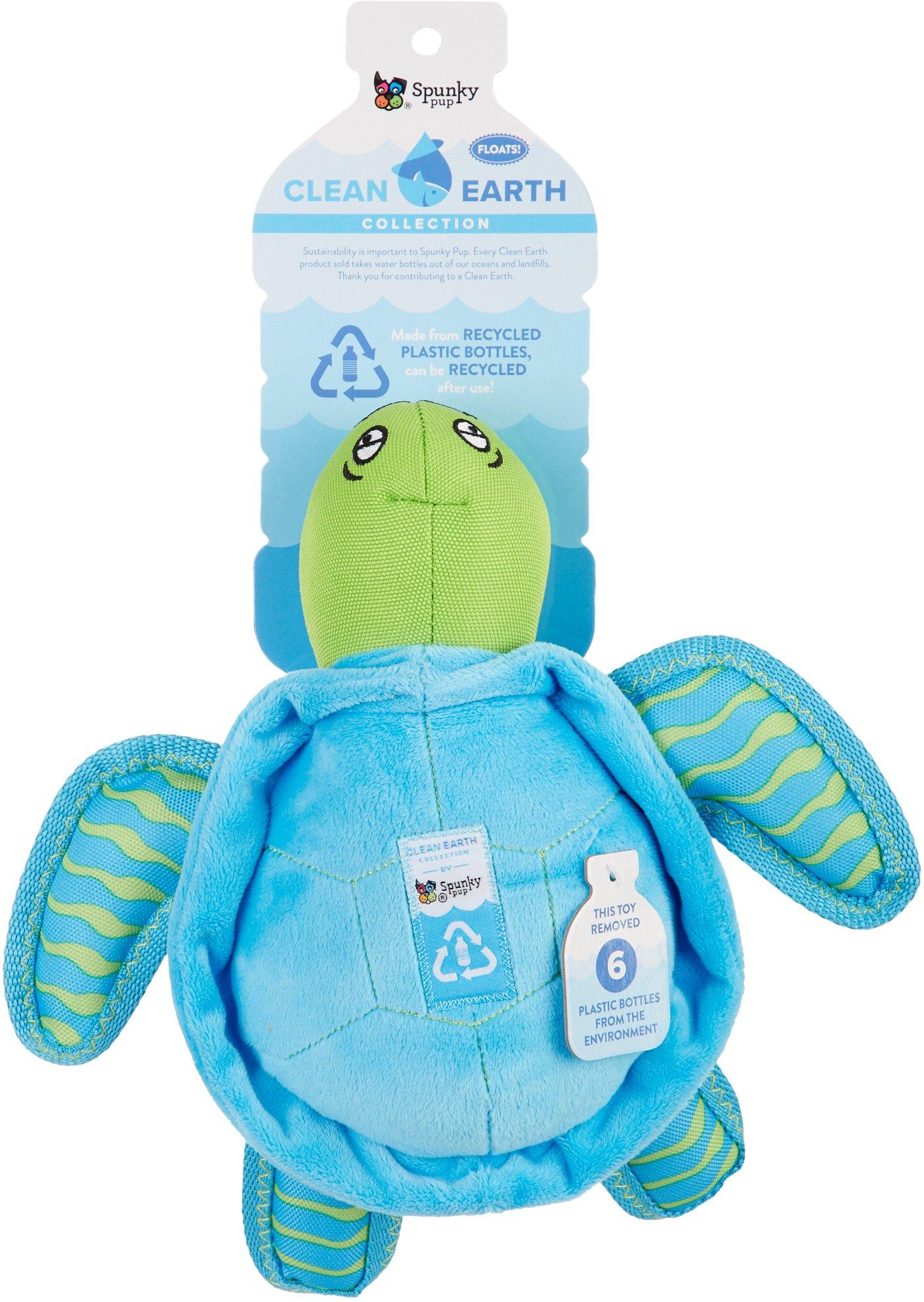 Spunky Pup Clean Earth Sea Turtle Dog Toy