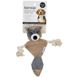 Kensie Canvas Rope Raccoon Dog Toy