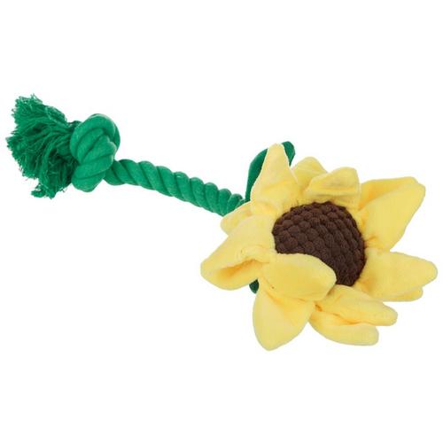 Kensie Sunflower Plush & Rope Dog Toy