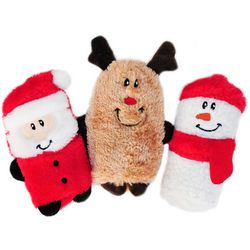 Zippy Paws 3-Pc. Holiday Buddies Christmas Dog Toy Set