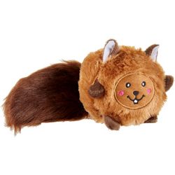 Zippy Paws Bushy Throw Squirrel Plush Dog Toy